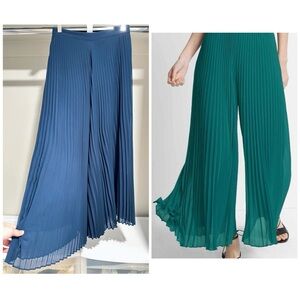 Club Monaco Jessyn Pleated Wide-Leg Pants Flowing Palazzo Pant XS Navy color